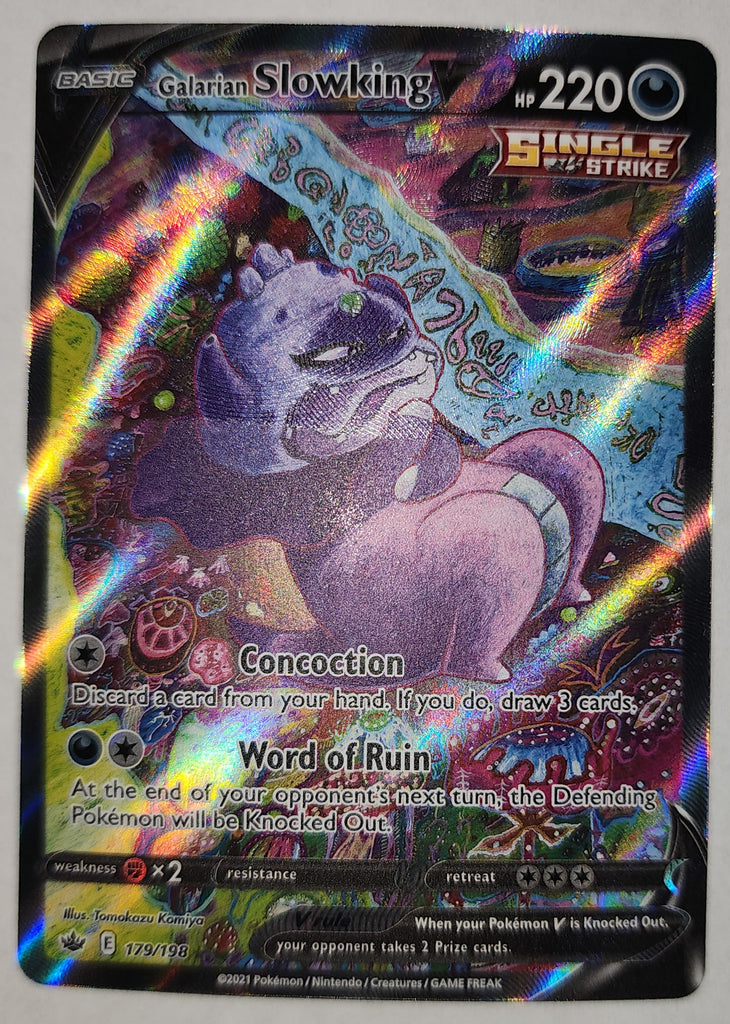 galarian slowking pokemon card Galarian Slowking V (179/198) (Misprint