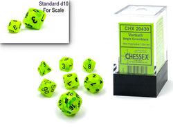 Chessex: Vortex Bright Green/Black Mini Polyhedral (CHX 20430)