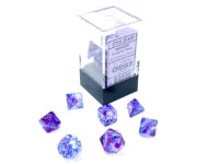 Chessex: Nebula Mini-hedral Nocturnal/Blue Luminary 7-Die Set (CHX 20557)