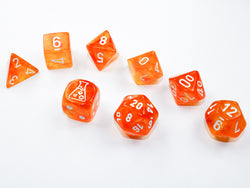 Dice: Borealis Canary/White Luminary 7 Die set (CHX30052)