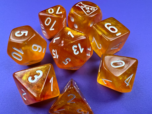 Dice: Borealis Canary/White Luminary 7 Die set (CHX30052)