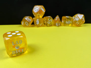 Dice: Borealis Canary/White Luminary 7 Die set (CHX30052)