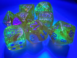 Dice: Borealis Canary/White Luminary 7 Die set (CHX30052)