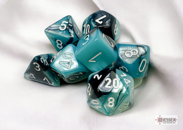 Chessex: Gemini Polyhedral Black-Shell/White (CHX 26446)