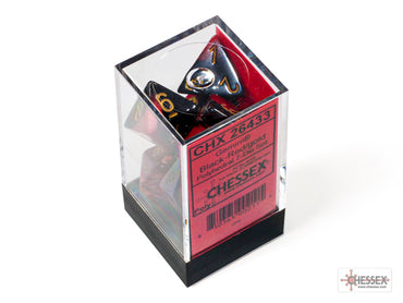 Chessex: Gemini Black-Red/gold Mini-Polyhedral 7-Die Set (CHX 20633)