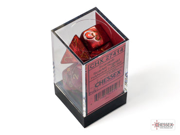 Chessex: Scarab Polyhedral Scarlet/Gold (CHX 27414)