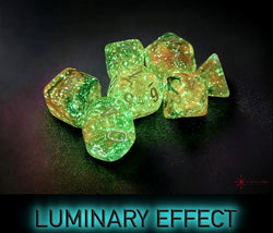 Chessex: Nebula Spring/white Luminary Polyhedral 7-Dice Set (CHX 27555)