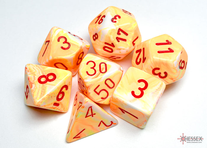 Chessex: Festive Polyhedral Sunburst/Red (CHX 27453)