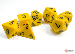 Chessex: Opaque Pastel Yellow/black Polyhedral 7-Die Set (CHX 25462)