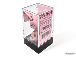 Chessex: Opaque Pastel Pink/black Polyhedral 7-Die Set (CHX 25464)