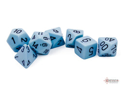 Chessex: Opaque Pastel Blue/black Polyhedral 7-Die Set (CHX 25466)