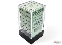 Chessex: Opaque Pastel Green/black 16mm d6 Dice Block (CHX 25665)