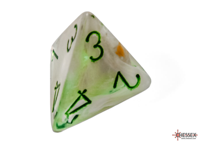 Chessex: Marble Green/dark green Polyhedral 7-Dice Set (CHX 27409)