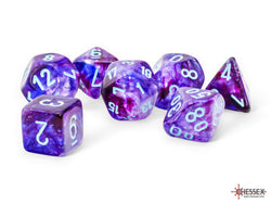 Chessex: Nebula Mega-hedral Nocturnal/turquoise Luminary 7-Die Set (CHX 22557)