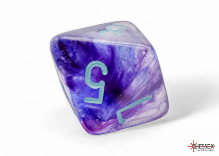 Chessex: Nebula Mega-hedral Nocturnal/turquoise Luminary 7-Die Set (CHX 22557)