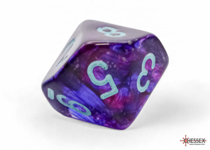 Chessex: Nebula Mega-hedral Nocturnal/turquoise Luminary 7-Die Set (CHX 22557)