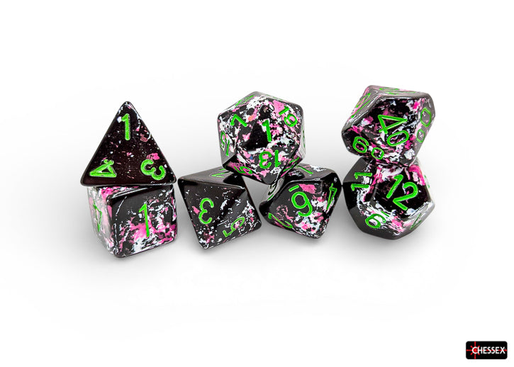 Chessex: Brush Dice - Paintball 7-Die Set (CHX24414)