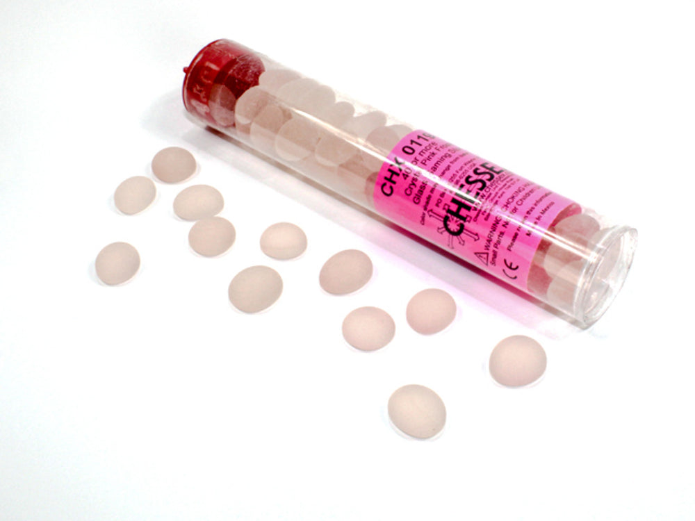 Chessex: Glass Stones Crystal Frosted Pink (40) (CHX 01194)