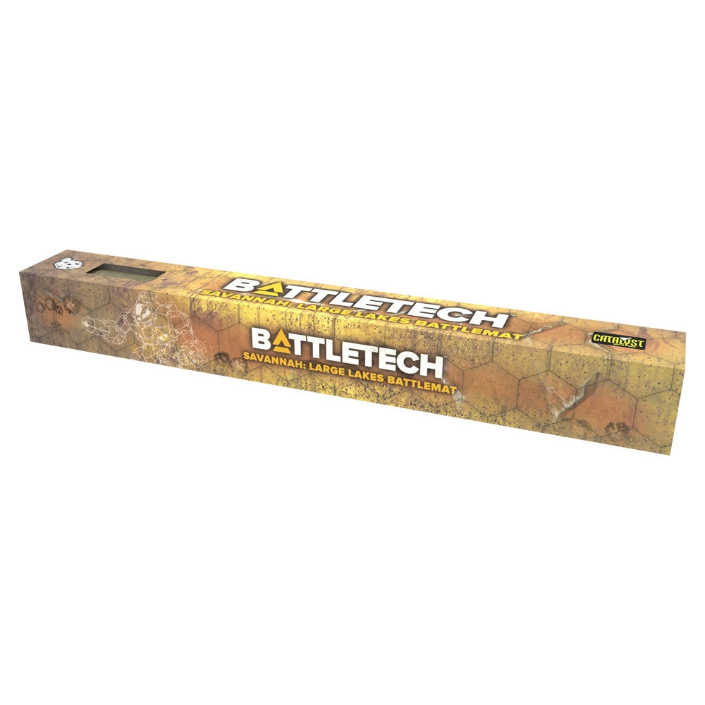 BattleTech Battle Mat: Savannah - Large Lakes/Box Canyon