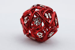 Foam Brain Games: Hollow Hearts Red Metal Dice set