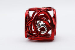 Foam Brain Games: Hollow Hearts Red Metal Dice set