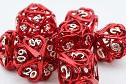 Foam Brain Games: Hollow Hearts Red Metal Dice set
