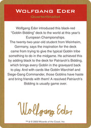 Wolfgang Eder Bio [World Championship Decks 2003]