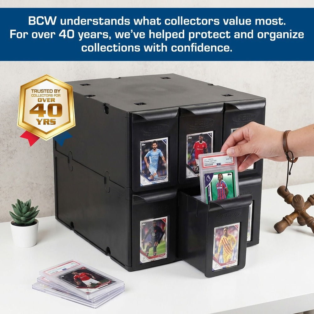 BCW: Graded Card Catalog - 6 Drawers (Black)