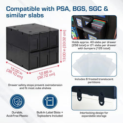 BCW: Graded Card Catalog - 6 Drawers (Black)