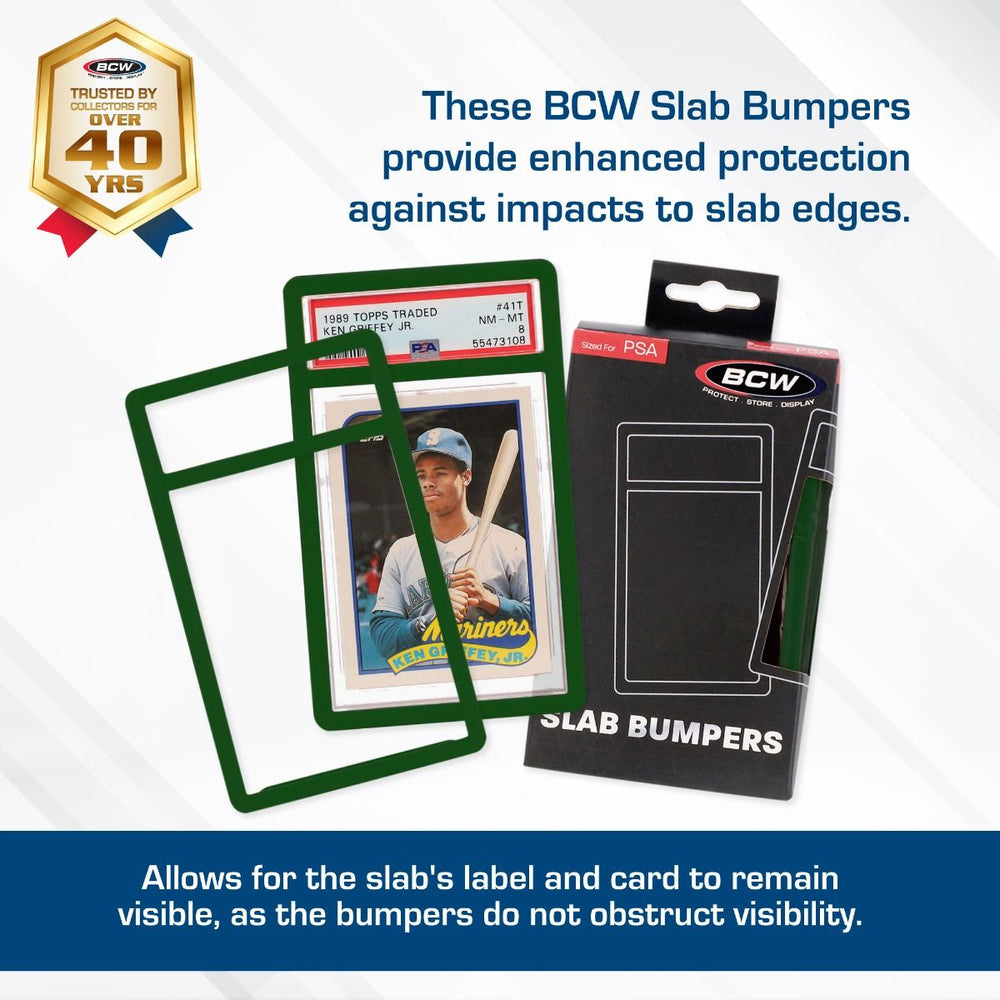 BCW: Graded Slab Bumper - PSA - Green (6 Each/Pack - 40 Packs/Case)