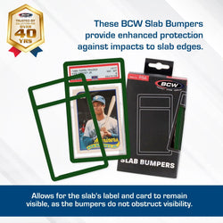 BCW: Graded Slab Bumper - PSA - Green (6 Each/Pack - 40 Packs/Case)