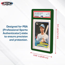 BCW: Graded Slab Bumper - PSA - Green (6 Each/Pack - 40 Packs/Case)