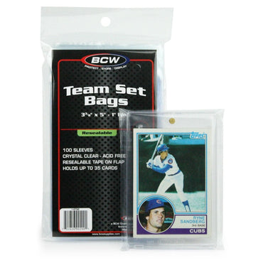 BCW: Resealable Team Set Bags - 3 3/8 X 5 (100 Each/Pack)
