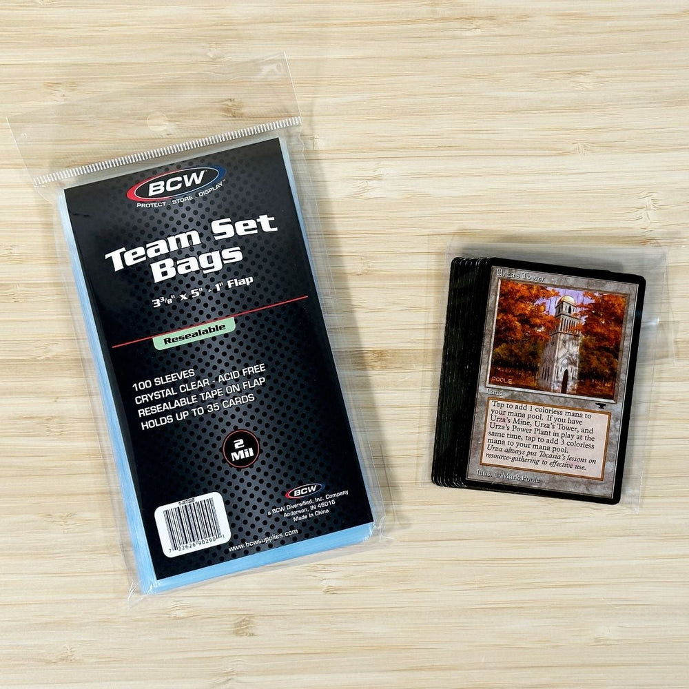 BCW: Resealable Team Set Bags - 3 3/8 X 5 (100 Each/Pack)