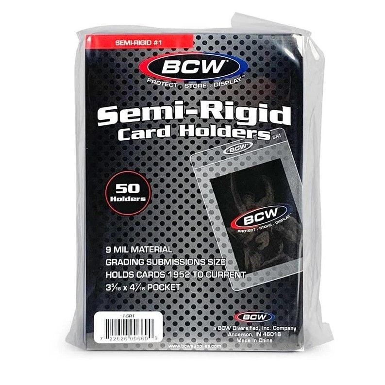 BCW: Semi-Rigid Card Holder #1 - (50 Each/Pack)