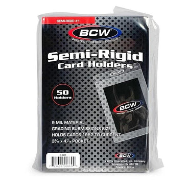BCW: Semi-Rigid Card Holder #1 - (50 Each/Pack)