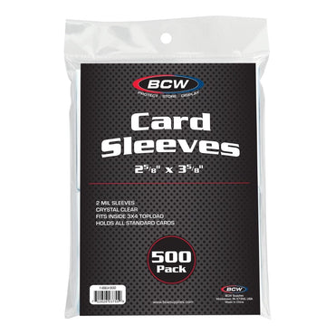 BCW: Card Sleeves - 2 5/8" x 3 5/8" (500 Each/Pack)
