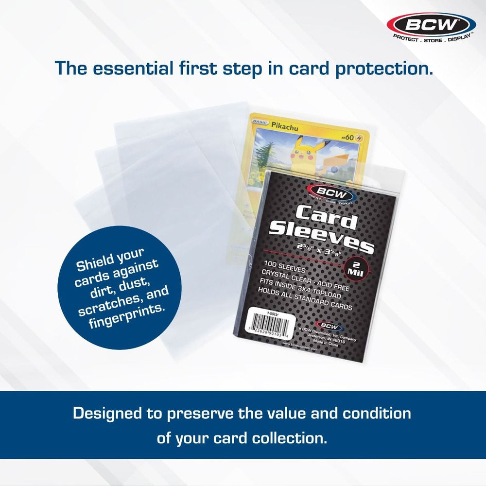 BCW: Card Sleeves - 2 5/8" x 3 5/8" (500 Each/Pack)