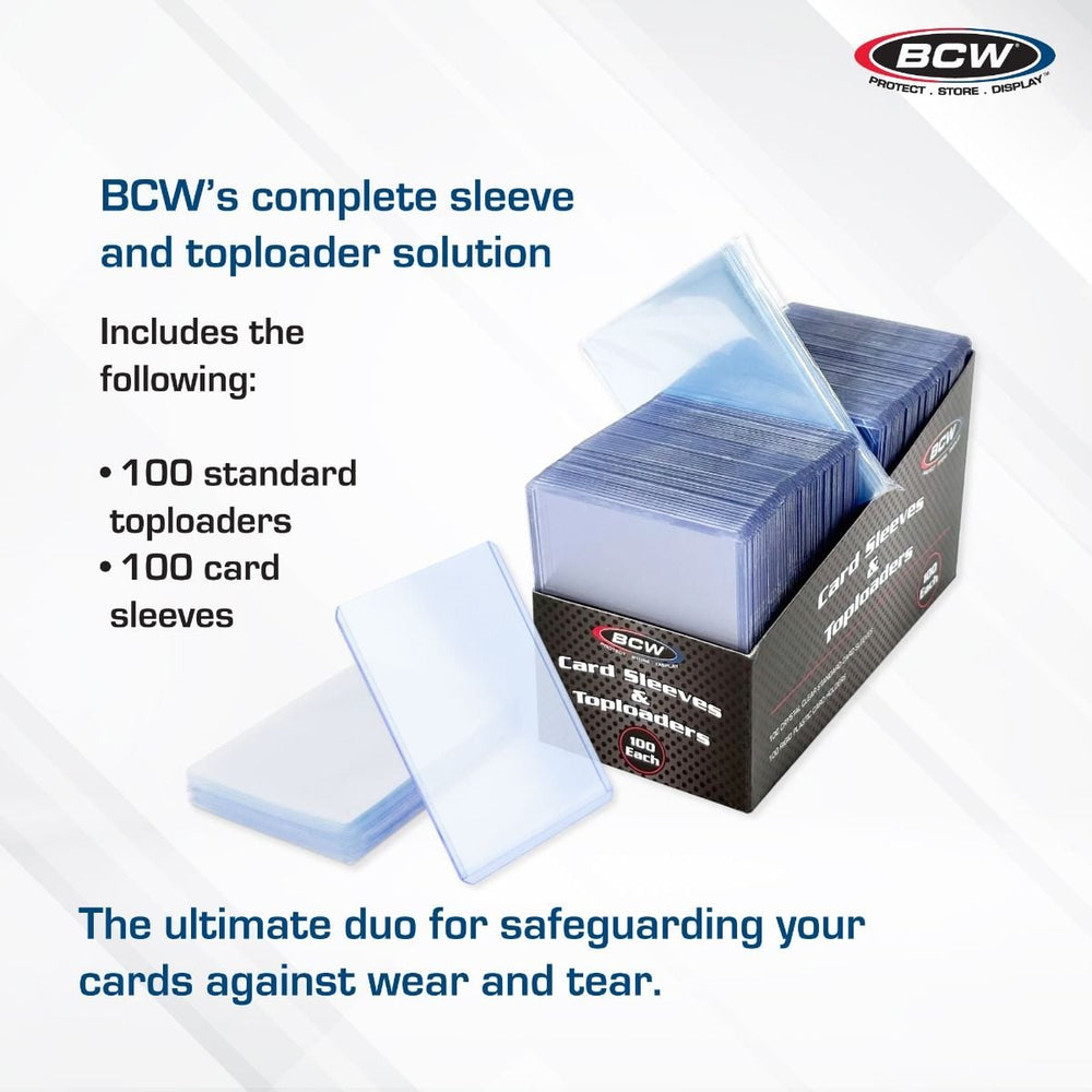 BCW: Card Sleeves + Toploader (100 Each/Pack)