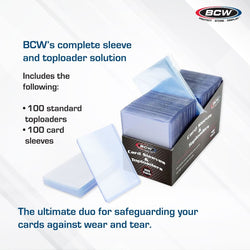 BCW: Card Sleeves + Toploader (100 Each/Pack)