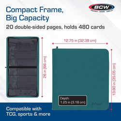 BCW: Zipper Folio 12-Pocket - LX - Teal