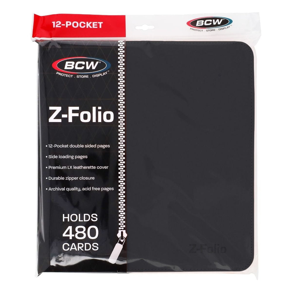 BCW: Zipper Folio 12-Pocket - LX - Black
