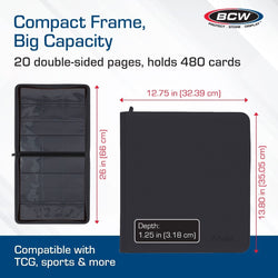 BCW: Zipper Folio 12-Pocket - LX - Black