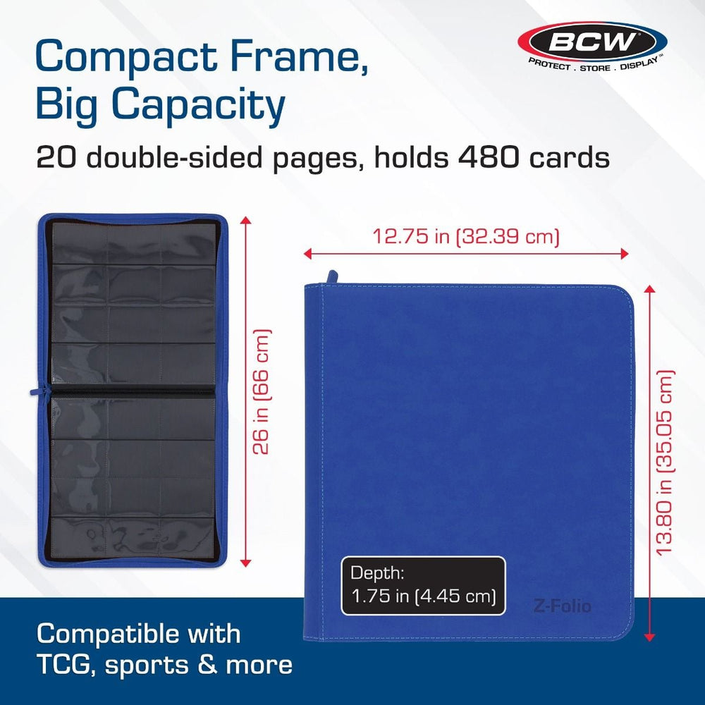 BCW: Zipper Folio 12-Pocket - LX - Blue