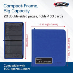 BCW: Zipper Folio 12-Pocket - LX - Blue