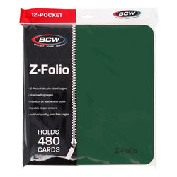 BCW: Zipper Folio 12-Pocket - LX - Green