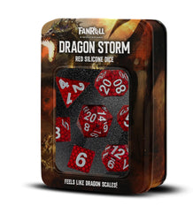 7-Die Set Silicone Dragon Storm: Red Dragon Scales