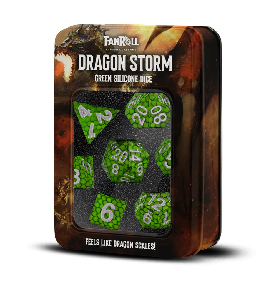7-Die Set Silicone Dragon Storm: Green Dragon Scales