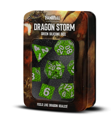 7-Die Set Silicone Dragon Storm: Green Dragon Scales