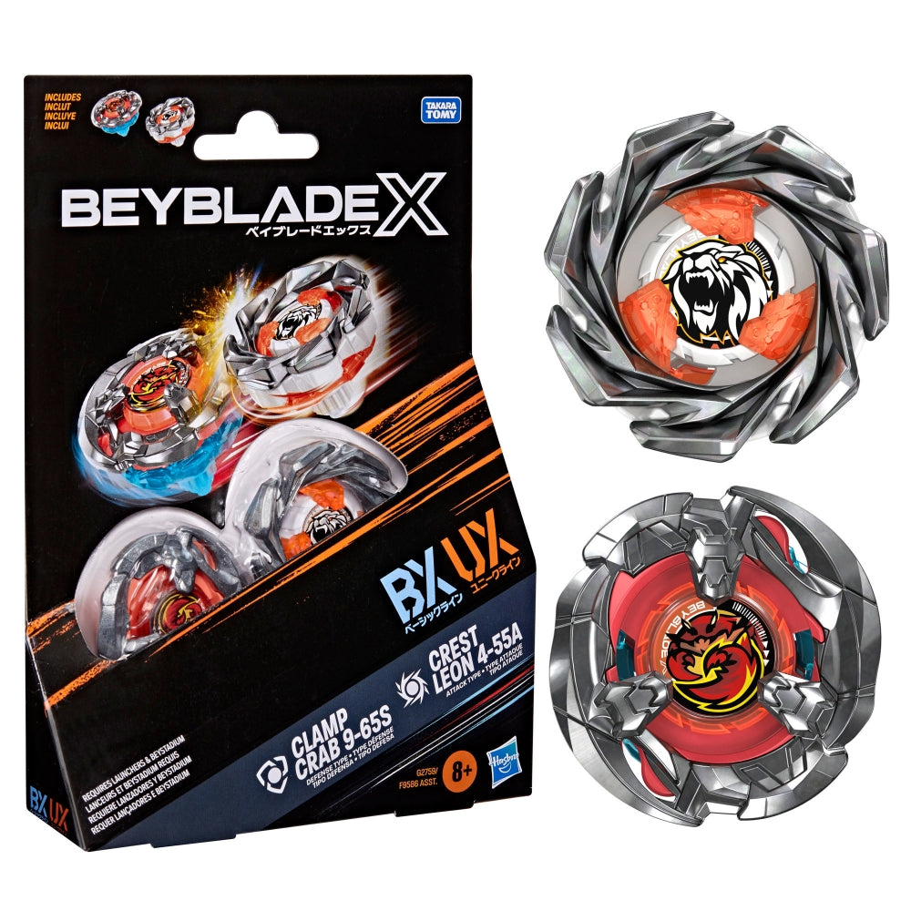 Beyblade X: Clamp Crab 9-65S & Crest Leon 4-55A Dual Pack Set